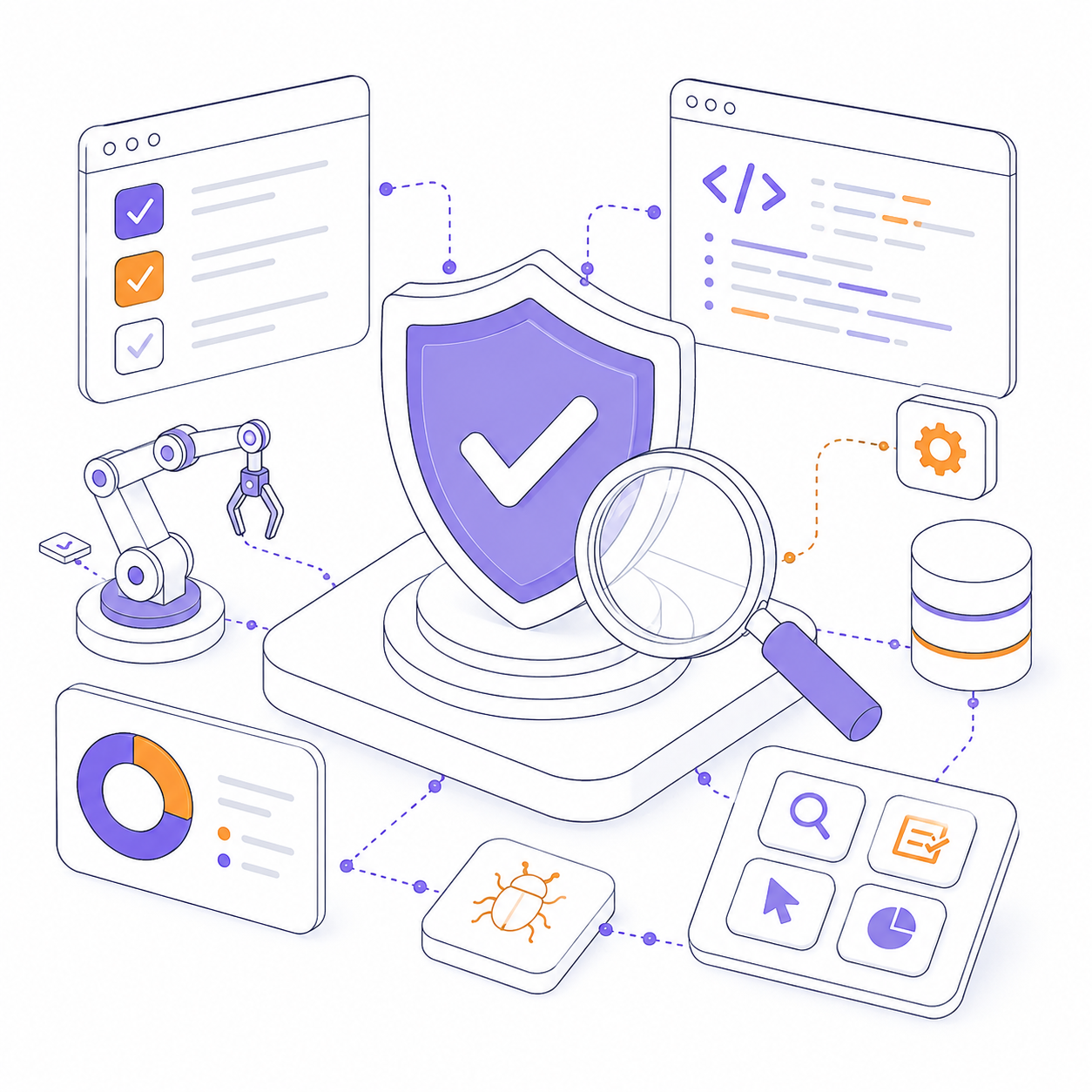 an image depicting web QA